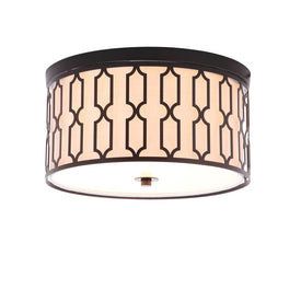 Link Three-Light Flush Mount Ceiling Fixture - Oil Rubbed Bronze