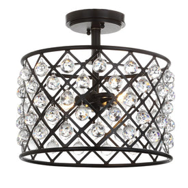 Gabrielle Two-Light LED Semi-Flush Mount Ceiling Fixture - Oil Rubbed Bronze