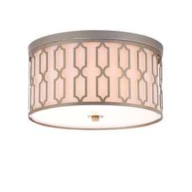 Link Three-Light Flush Mount Ceiling Fixture - Soft Gold