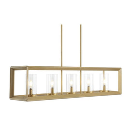 Anna Five-Light LED Linear Pendant - Brass Gold