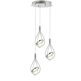 Orion Three-Light LED Cluster Pendant - Chrome
