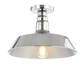 Cassidy Single-Light Semi-Flush Mount Ceiling Fixture - Chrome