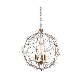 Isabelle Three-Light Pendant - Antique Gold