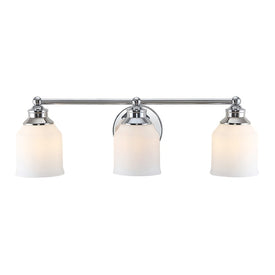 Lydia Three-Light Bathroom Vanity Fixture - Chrome