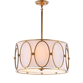 Violetta Three-Light Drum Pendant - Gold