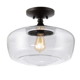 Marfa Single-Light LED Flush Mount Ceiling Fixture - Oil Rubbed Bronze