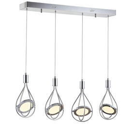 Orion Four-Light LED Linear Pendant - Chrome