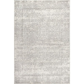 Ferro Filigree Modern 60"L x 36"W Area Rug - Gray/Dark Gray