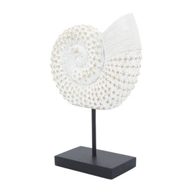 8" x 12" Polyresin Shell on a Stand - White