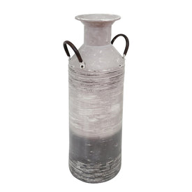 21.75" Vintage Milk Can - Gray