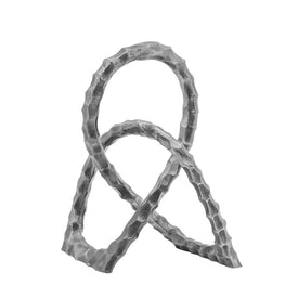 11" Metal Loopy Tabletop Decor - Gunmetal
