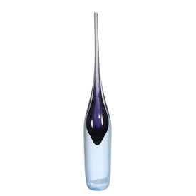 24" Long Neck Glass Vase - Blue