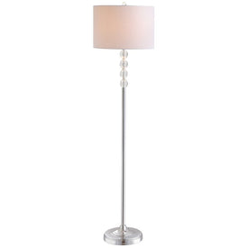 Aubrey Floor Lamp - Clear and Chrome