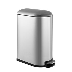 Roland Mini 2.6-Gallon Step-Open Trash Can - Chrome