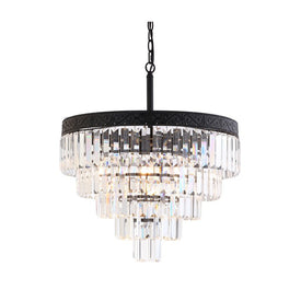 Wyatt Four-Light Chandelier - Bronze and Clear