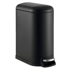 Roland 10.6-Gallon Step-Open Trash Can - Black