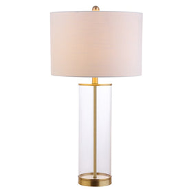 Collins LED Table Lamp - Clear and Brass Gold
