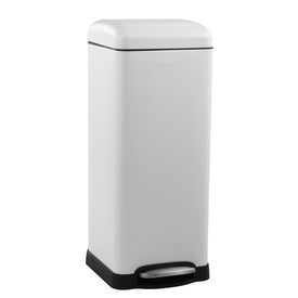 Betty Retro 8-Gallon Step-Open Trash Can - White