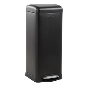 Betty Retro 8-Gallon Step-Open Trash Can - Black