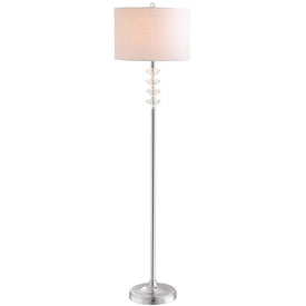 Mia Floor Lamp - Clear and Chrome