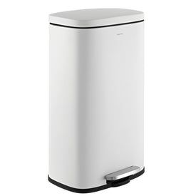 Curtis 8-Gallon Step-Open Trash Can - White