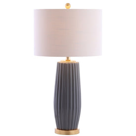 Roman Ceramic Table Lamp - Gray