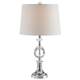 Channing LED Table Lamp - Clear and Chrome