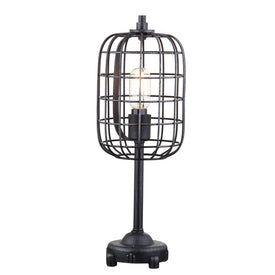 Odette Table Lamp - Black and Silver