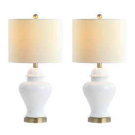 Qin Ceramic Table Lamps Set of 2 - White