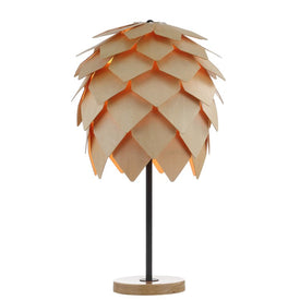 Simon Wood Pine Cone Table Lamp - Natural and Black