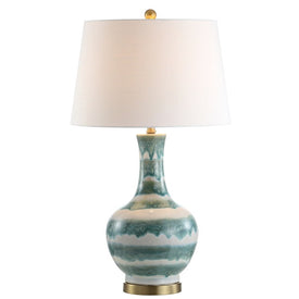 Tucker Table Lamp - Green and White
