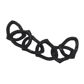 17.5" Decorative Metal Chain Links - Black