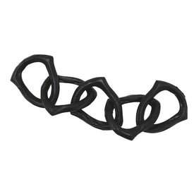 15" Decorative Metal Chain Links - Black