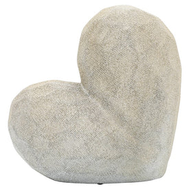 11" Ceramic Heart - Champagne