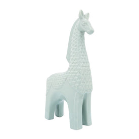 17" Porcelain Llama Figurine - Green