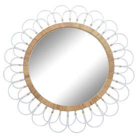36" Daisy Wall Mirror - White