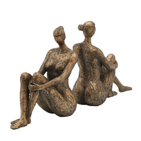 Polyresin Lady Bookends Set of 2 - Bronze