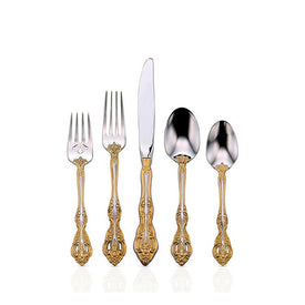 Golden Michelangelo Five-Piece Flatware Place Setting