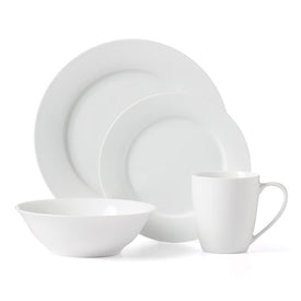 Naturally White Sixteen-Piece Dinnerware Set