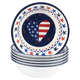 Stars & Stripes 7.5" x 2" All-Purpose Bowls Set of 6