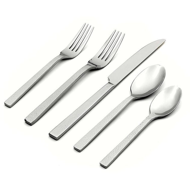 Oneida Cabria Hammered 20-Piece Stainless Steel Flatware Set