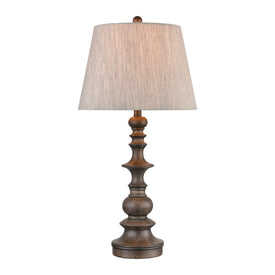 Rhinebeck Single-Light Table Lamp - Aged Wood