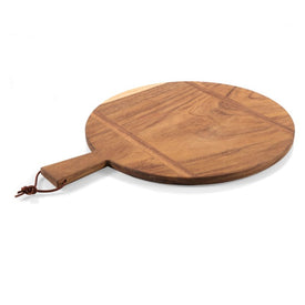 Madera 22.5" x 18" Round Charcuterie Board - Caribbean Walnut
