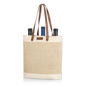 Pinot Three-Bottle Insulated Wine Bag - Beige