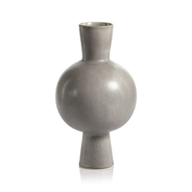 Ozamiz 17" Tall Gray Stoneware Vase