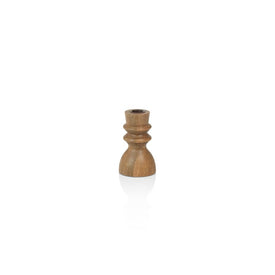 Nettal Mango Wood Taper Candle Holders Set of 2