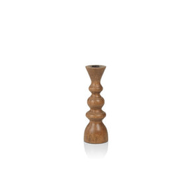Nettal Mango Wood Taper Candle Holders Set of 2
