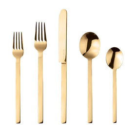 Stile Oro Five-Piece Flatware Place Setting