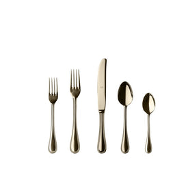 Perla Champagne Five-Piece Flatware Place Setting