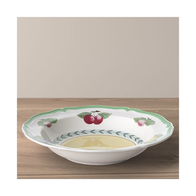 Villeroy & Boch French Garden Fleurence Rim Soup, 9 in, White/Multicolored